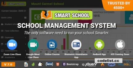 Smart School v7.0.1 Free Download – School Management System (Nulled)