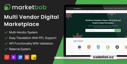 Marketbob v2.3 Free Download- Multi-Vendor Digital Marketplace - nulled Free download