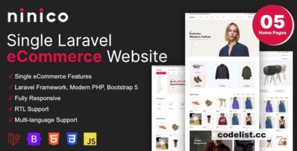 Ninico v1.7.0 - Minimal Laravel eCommerce Shop Free Download (Nulled)