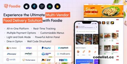 Foodie v8.2 Free Download – UberEats Clone Flutter App for Multi-Restaurant Food Delivery
