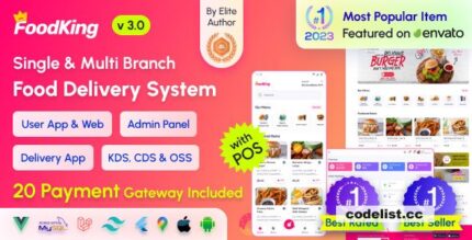 FoodKing v3.0 Free Download – Restaurant Food Delivery System with Admin Panel & POS (2025)